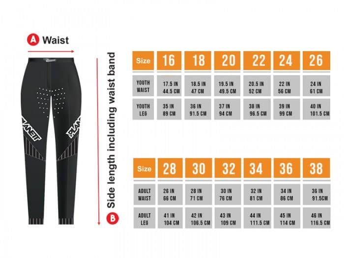 XPANT SIZE CHART1